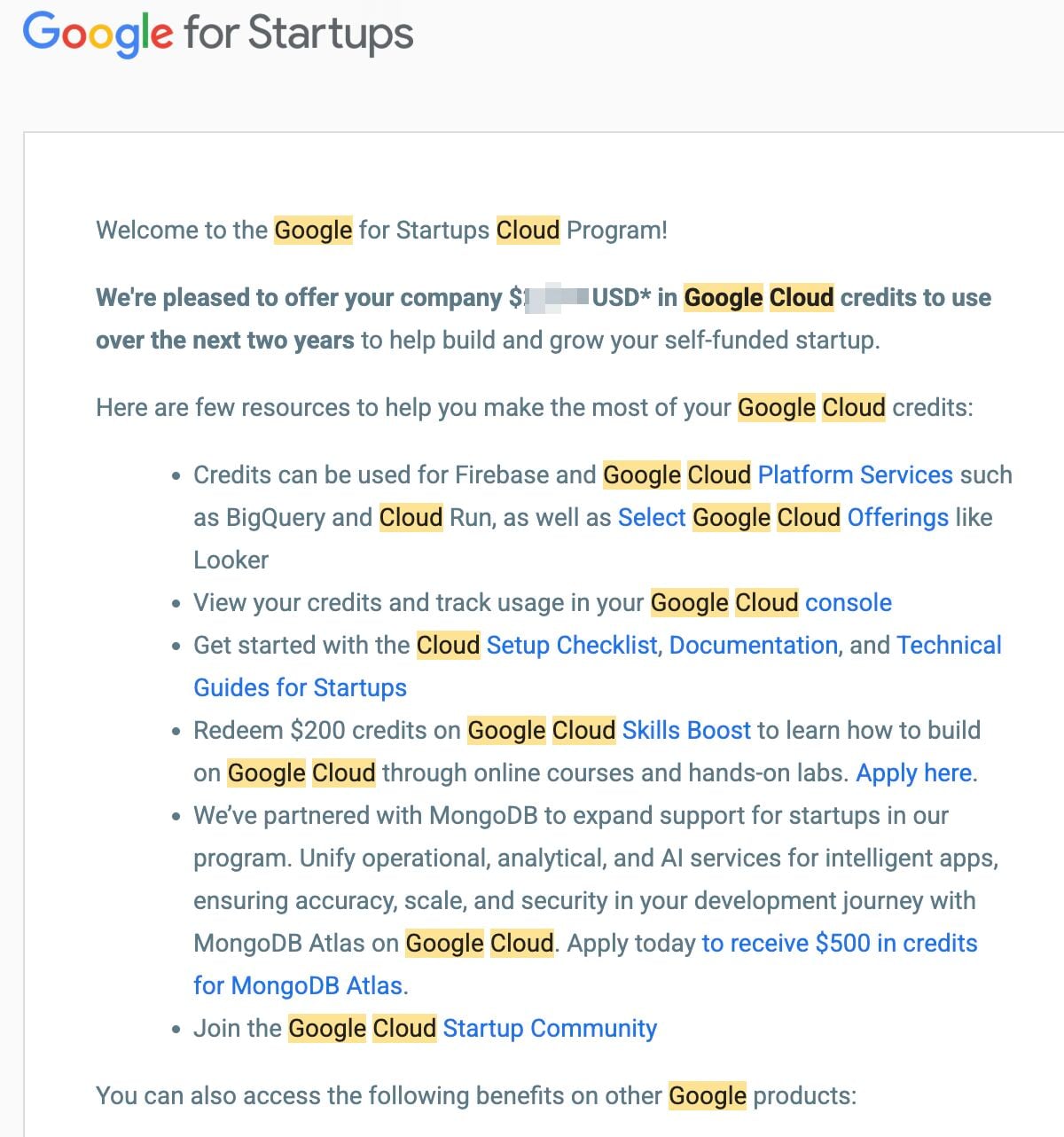 AdsAgent Google Cloud for Startups announcement card